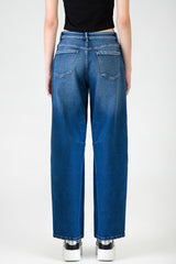 Sissyboy Womens High Waist Balloon Leg Jeans In Medium Vintage