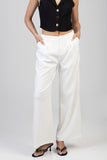Sissy Boy Alice Wide Leg Pleated Trousers In Off White