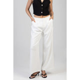 Sissy Boy Alice Wide Leg Pleated Trousers In Off White