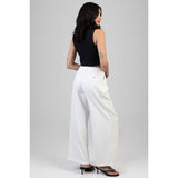 Sissy Boy Alice Wide Leg Pleated Trousers In Off White