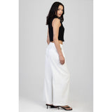 Sissy Boy Alice Wide Leg Pleated Trousers In Off White
