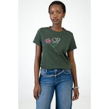 Sissy boy Regular Green T-shirt With Rose Transfer