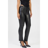 Sissy boy Ladies Mid-Waist Morden Stovepipe Pant In Black