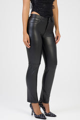 Sissyboy Ladies Mid-Waist Morden Stovepipe Pant In Black