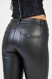 Sissy boy Ladies Mid-Waist Morden Stovepipe Pant In Black