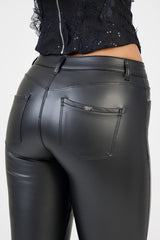 Sissyboy Ladies Mid-Waist Morden Stovepipe Pant In Black