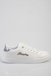 Sissyboy Ladies Basic Patent Snekars In White