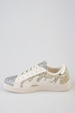 Sissy boy Womens All Over Glitter Sneaker In Cream