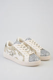Sissy boy Womens All Over Glitter Sneaker In Cream
