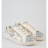 Sissy boy Womens All Over Glitter Sneaker In Cream