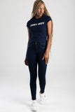 Sissy boy Womens Mid-Waist Basic Skinny Jeans In Blue Black