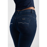 Sissy boy Womens Mid-Waist Basic Skinny Jeans In Blue Black