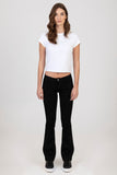 Sissy Boy Womens Donnae Low Waist Bootleg Jeans In Black