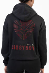 Sissy boy Womens Atheleisure Hoodie With Branding In Black