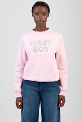 Sissy boy Womens Logo Sweat Top With Bling In Pink