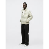 Calvin Klein Mens Long Sleeve Nylon Hooded Puffer Jacket In Fog
