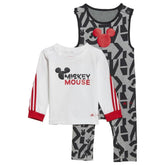 Adidas Girls Disney Mickey Mouse 2 Piece Jumpsuit Set In Grey