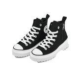 Converse Womens Ctas Lift Platform Shoes In Black And White