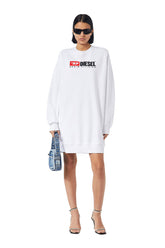 Diesel Womens L Robbie Sweatshirt Dress In White