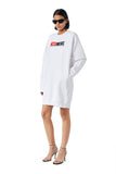 Diesel Womens L Robbie Sweatshirt Dress In White