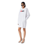 Diesel Womens L Robbie Sweatshirt Dress In White