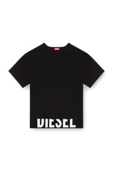 Diesel Womens L Uftee Sport Cropped T-Shirt Black