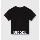 Diesel Spory Cropped Top With Logo Band In Black