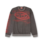 Diesel Mens S-Boxt-T1 Sweater In Dark Grey