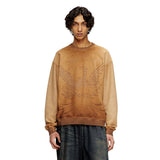 Diesel Mens S-Aron Crew Sweatshirt In Brown