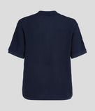 Karl Lagerfeld A1M46068 Hotel Karl Crochet Ss Polo Black