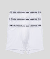 Karl Lagerfeld Mens 3 Pack Logo Trunks In White