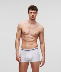 Karl Lagerfeld Mens 3 Pack Logo Trunks In White