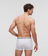 Karl Lagerfeld Mens 3 Pack Logo Trunks In White