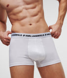 Karl Lagerfeld Mens 3 Pack Logo Trunks In White