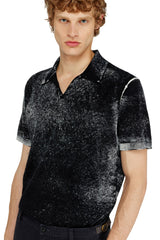 Diesel Mens Lawrie Knitwear Golfer In Charcoal Black