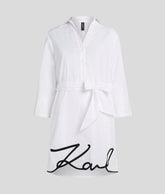 Karl Lagerfeld Signature Beach Dress For Women In White
