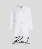 Karl Lagerfeld Signature Beach Dress For Women In White