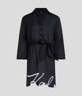Karl Lagerfeld Signature Beach Dress For Women In Black
