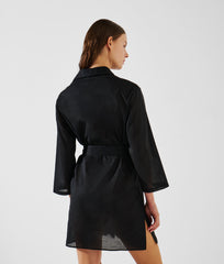 Karl Lagerfeld Signature Beach Dress For Women In Black