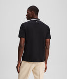 Karl Lagerfeld Mens W/Contrast Detail Golfer In Black