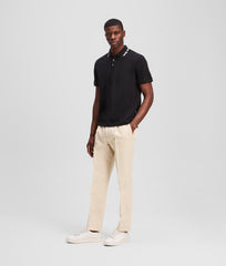 Karl Lagerfeld Mens W/Contrast Detail Golfer In Black