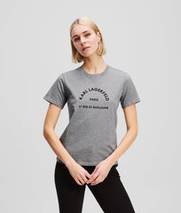 Karl Lagerfeld Womens RSG T-Shirt in Grey Melange