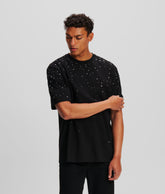 Karl Lagerfeld Mens Rhinestone T-Shirt In Black