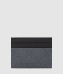 Karl Lagerfeld K Monogram Mens Weatherproof Card Holder In Grey & Black