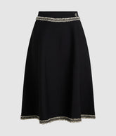 Karl Lagerfeld Boucle Detail Knit Skirt In Black
