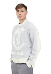 Just Cavalli 77Oafm02 Cmf20 Fleece Knit 004 Beige/Grey