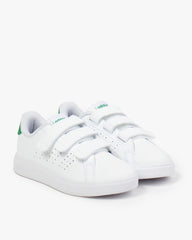 Adidas Boys Advantage Base 2.0 CF Sneakers In White & Green