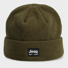 Jeep Unisex Polar Fleece Beanie Headwear Green
