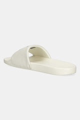 Calvin Klein Womens Monogram Slides In Beige