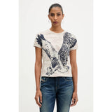 Diesel Ladies T-Uncutie-Long R1 T-Shirt In Beige
